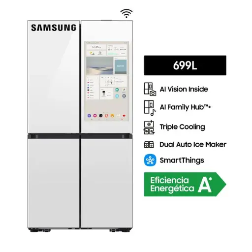 Refrigeradora Samsung 699LT Family Hub AI RF29DB995012/PE Blanca